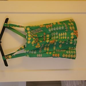 100% cotton fish print tank with side pockets